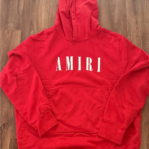 AMIRI Red Core Logo Hoodie - Picture 1 of 2